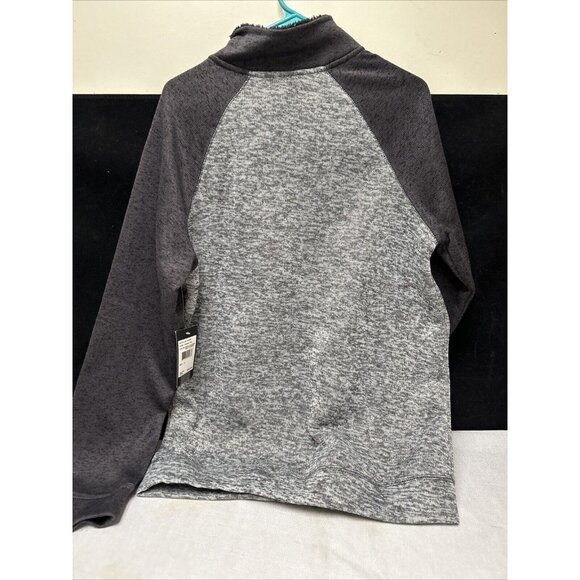 Old River Grey Fleece 1/4 Zip Mock Collar Pullover Sweatshirt S/P - Picture 5 of 7